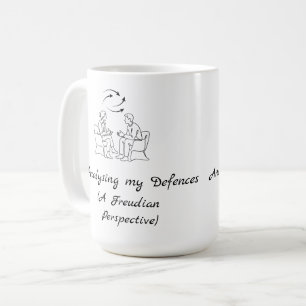 Analysing My Defences Funny Therapy Counselling  Coffee Mug