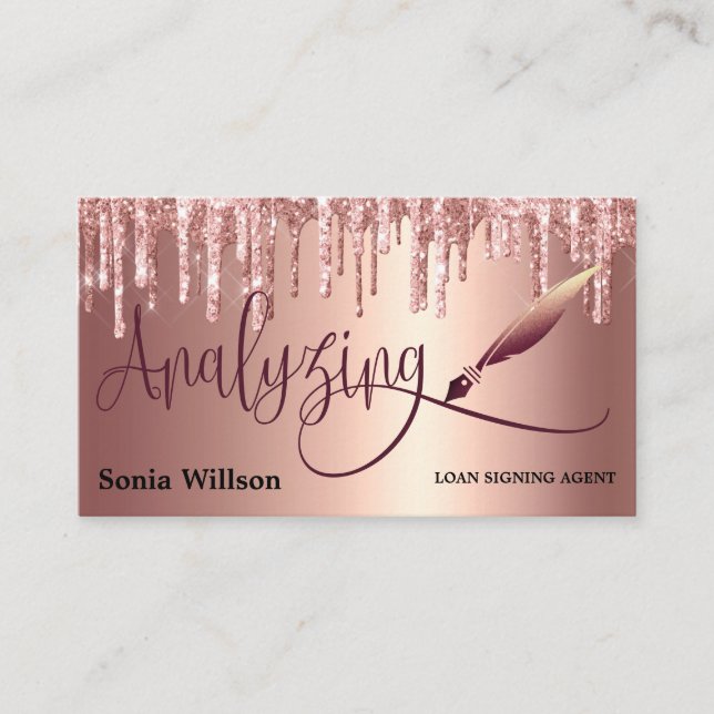 Analysing Script Calligraphy Business Card (Front)