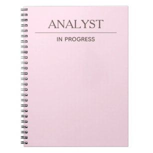 Analyst In Progress Simple Custom Pastel Notebook