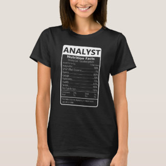 Analyst Nutrition Facts Sarcastic Graphic T-Shirt