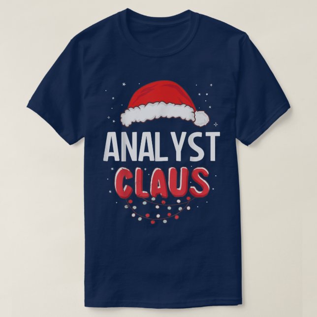 Analyst Santa Claus Christmas Matching Costume  T-Shirt (Design Front)