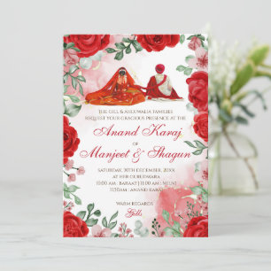 Anand Karaj invitations & Sikh wedding cards