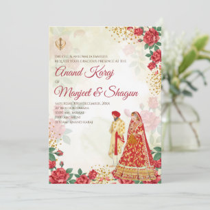 Anand Karaj invites & Sikh wedding invitations
