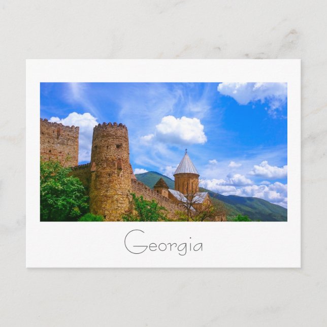 Ananuri Castle Georgia Aragvi Caucuses Mountains Postcard (Front)