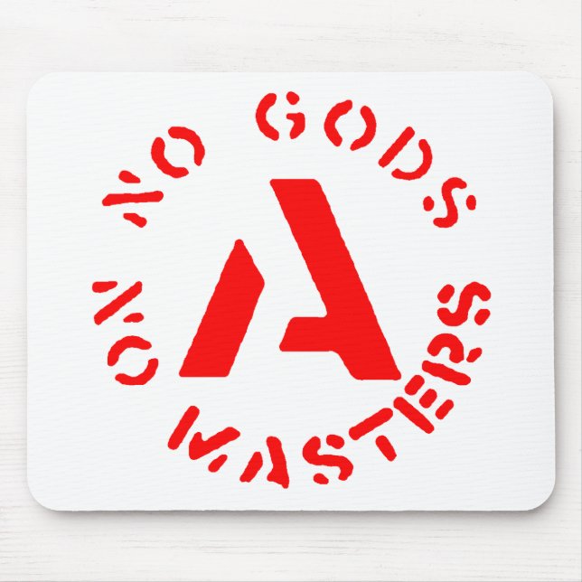 Anarchism - No Gods No Masters Mouse Mat (Front)