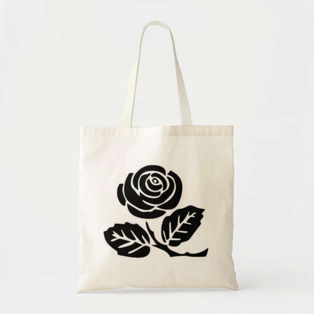 anarchist black rose tote bag (Front)