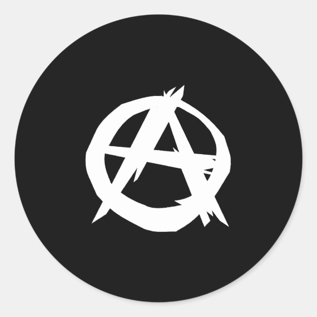 Anarchist, Colombia Political flag Classic Round Sticker (Front)
