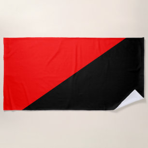 Anarchist Flag (Anarchism) Beach Towel