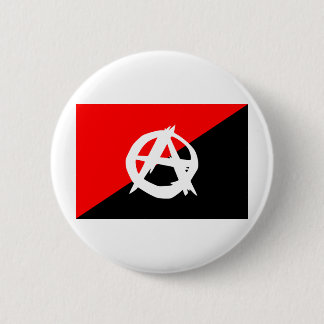 Anarchist flag with A symbol 6 Cm Round Badge