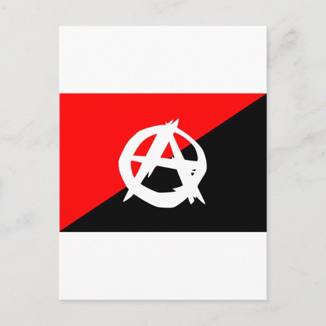 Anarchist flag with A symbol Postcard (Front)