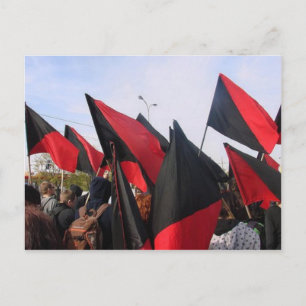 anarchist flags postcard