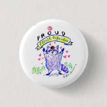 Anarchist Racoon Forest Defender Button