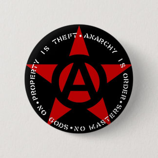 Anarchist Star 6 Cm Round Badge
