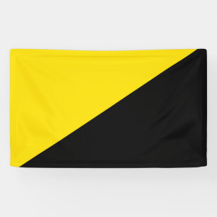 Anarcho capitalism flag anarchy symbol black yello banner