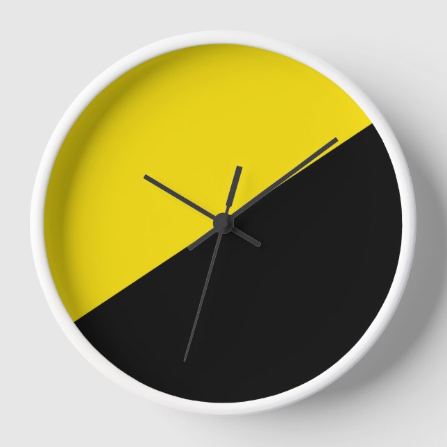 Anarcho capitalism flag anarchy symbol black yello clock (Front)