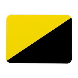 Anarcho capitalism flag anarchy symbol black yello magnet