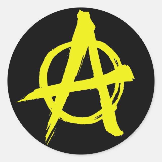 Anarcho-capitalist Anarchy Symbol Sticker (Front)