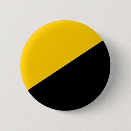 Image of Anarcho Capitalist Black and Yellow 6 Cm Round Badge