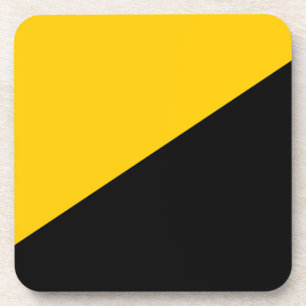 Anarcho Capitalist Black and Yellow Coaster
