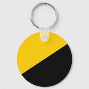 Anarcho Capitalist Black and Yellow Key Ring