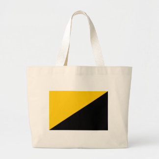 Anarcho Capitalist Black and Yellow Large Tote Bag