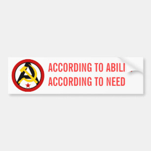 Anarcho-communist logo bumper sticker
