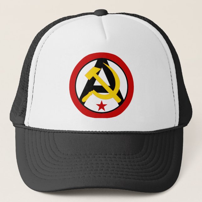 Anarcho-communist logo trucker hat (Front)
