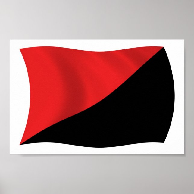 Anarcho-Syndicalism Flag Poster Print (Front)