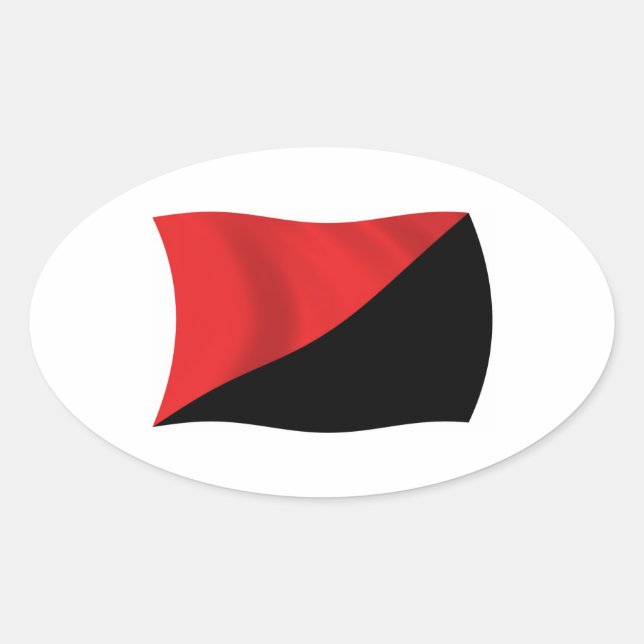 Anarcho-Syndicalism Flag Sticker (Front)