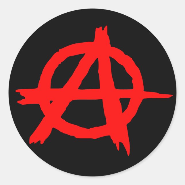 Anarchy Classic Round Sticker (Front)