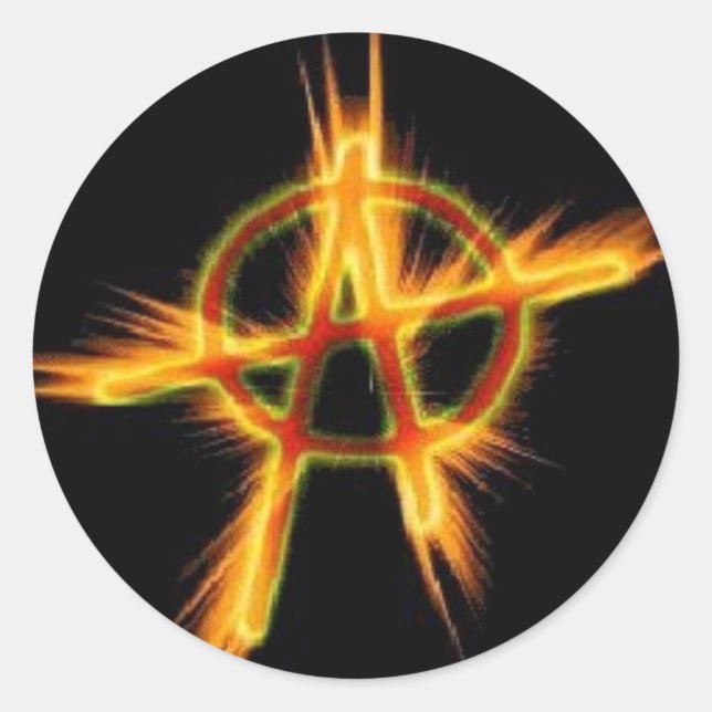 Anarchy Classic Round Sticker (Front)