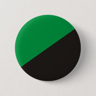 anarchy eco flag green black ecology bio 6 cm round badge