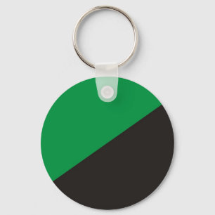 anarchy eco flag green black ecology bio key ring
