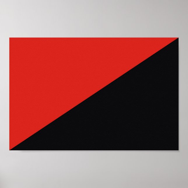 anarchy flag symbol punk communism socialism red b poster (Front)