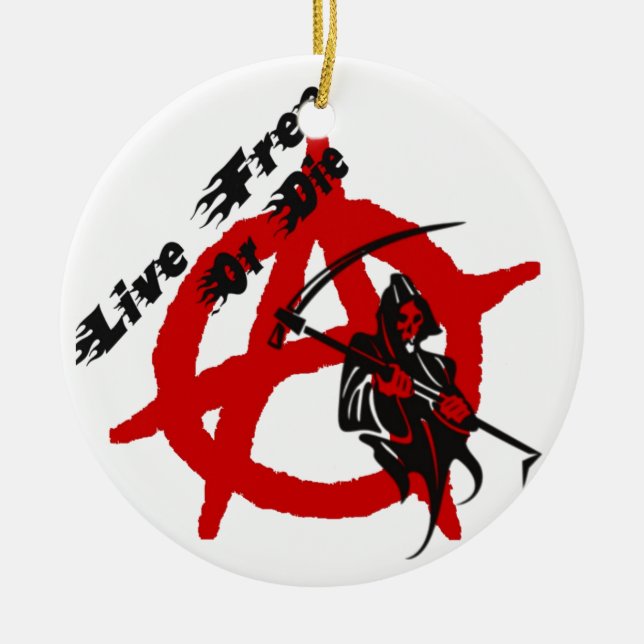 Anarchy Grim Reaper Ceramic Tree Decoration (Front)