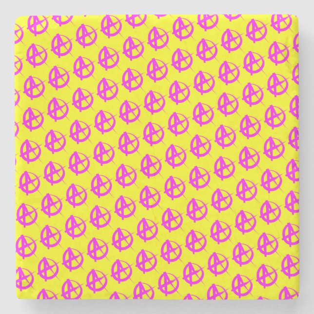 Anarchy Pattern Stone Coaster (Front)