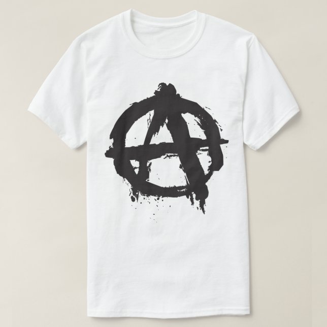 Anarchy Punk Rock Metal Skate Symbol T-Shirt (Design Front)