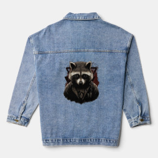 Anarchy Racoon Political for Ancomm Liberal Class Denim Jacket