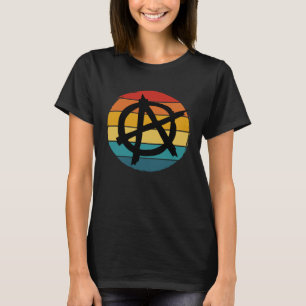 Anarchy Sign Anti Establishment Punk Rock Music Pu T-Shirt
