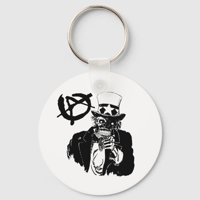 Anarchy Skull Key Ring (Front)