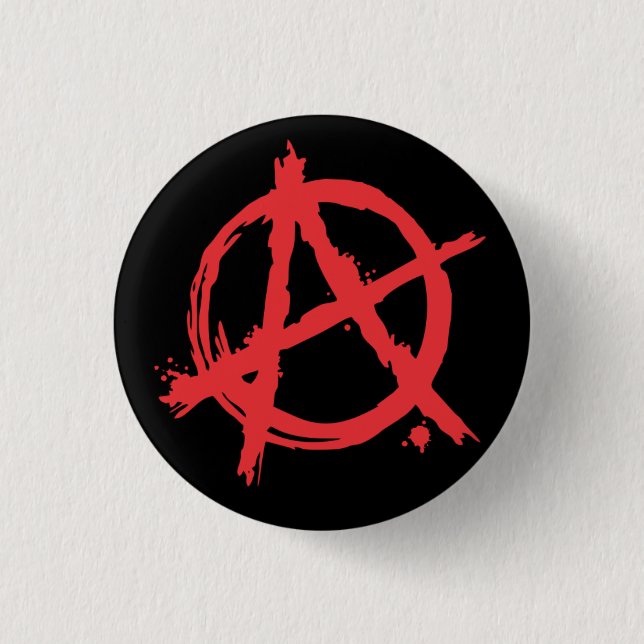 Anarchy Symbol 3 Cm Round Badge (Front)