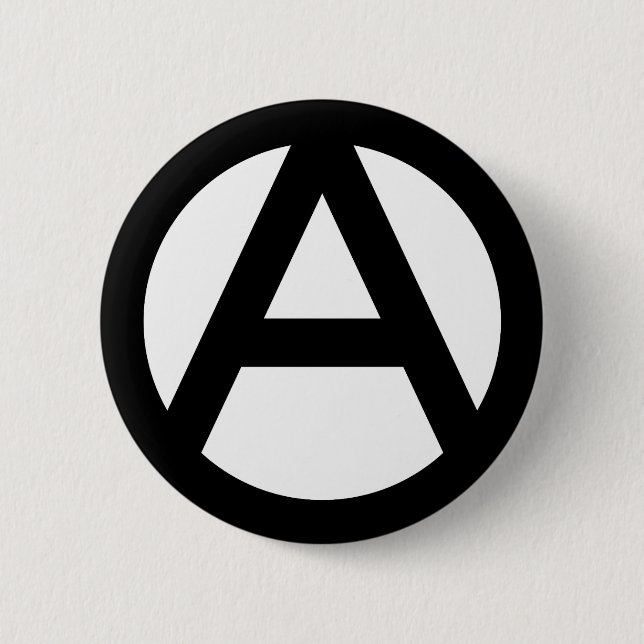 Anarchy Symbol 6 Cm Round Badge (Front)