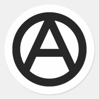 Anarchy Symbol Classic Round Sticker