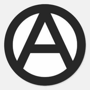 Anarchy Symbol Classic Round Sticker