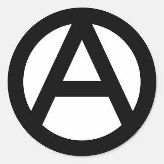 Anarchy Symbol Classic Round Sticker