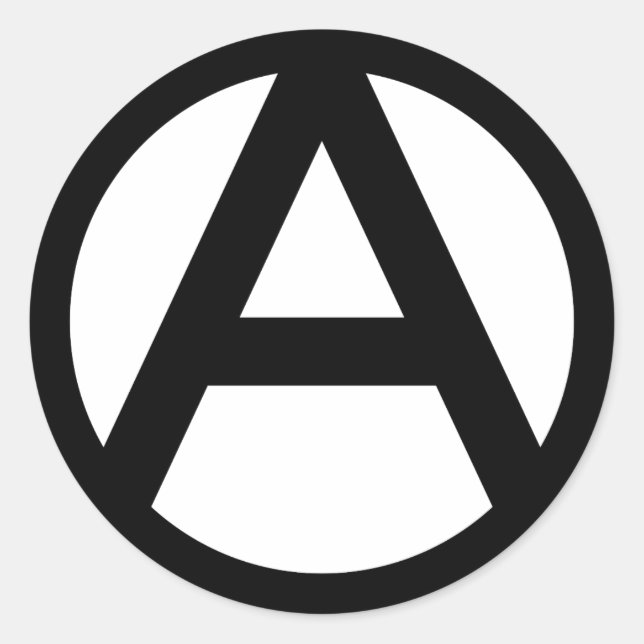 Anarchy Symbol Classic Round Sticker (Front)