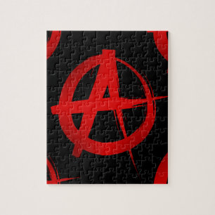 Anarchy symbol jigsaw puzzle