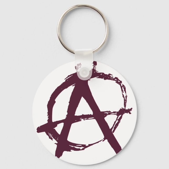 anarchy symbol key ring (Front)