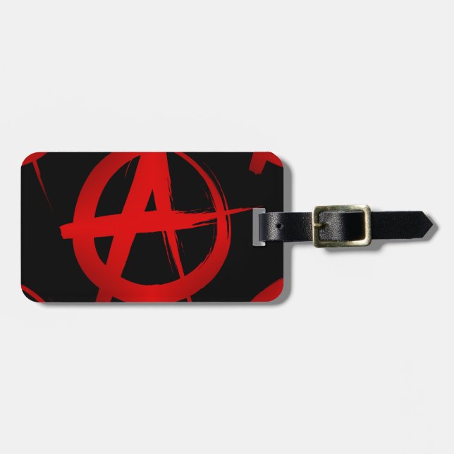 Anarchy symbol luggage tag (Front Horizontal)