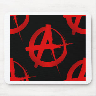 Anarchy symbol mouse mat